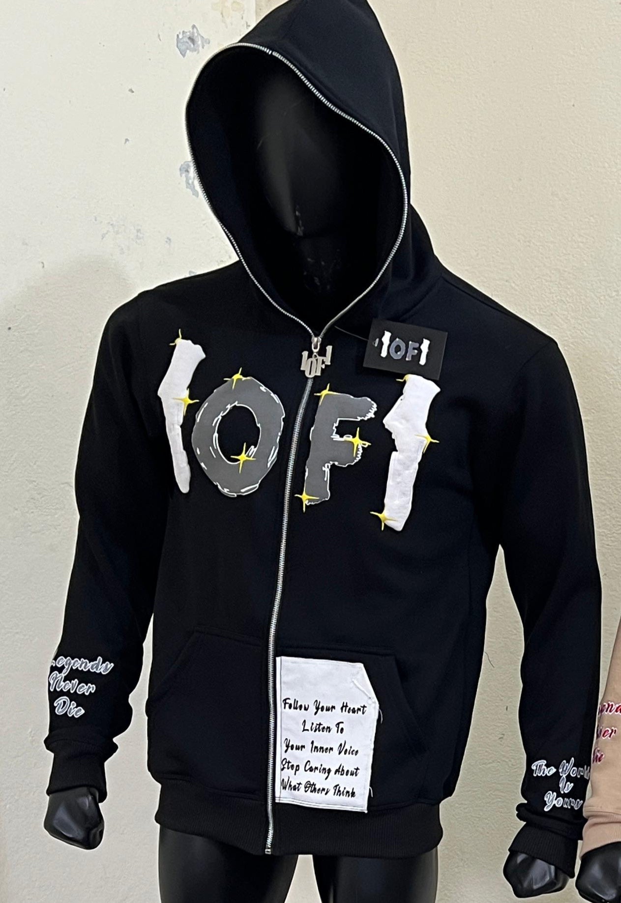 '1of1" FULL ZIP (BLACK)